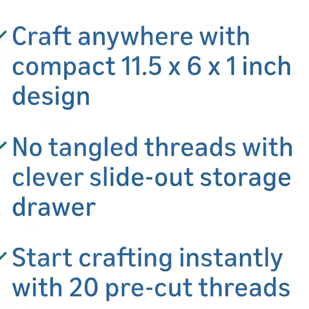 NIB Firendship Bracelet Making Kit Pre-Cut Threads, Portable Loom with Storage